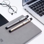 Deli (deli) click gel pen set heart want to try 0.5mmST head quick-drying student brush pen gel pen black 5 pieces / box SA275 - Image 6