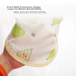 Babycare baby towel burp towel gauze shoulder bib machine washable waterproof breathable Swen bean green 57*26cm - Image 3