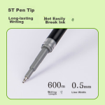 Deli 0.5mm gel pen carbon signature pen black full needle tube 12 pieces/box - Image 5