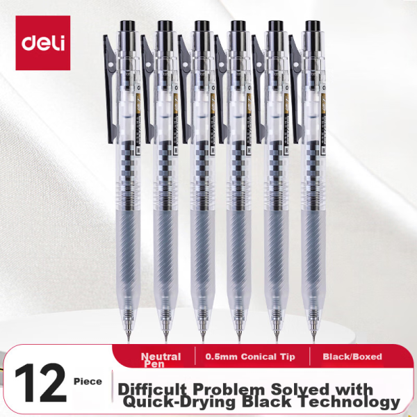 Deli 0.5mm neutral pen metal conference signature pen with pen box deep blue
