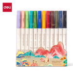 Deli (deli) Notebook Artistic Thread-bound Junior and Senior High School Students Postgraduate Entrance Examination Sewn Diary Thickened Soft Cover Copy Notepad 4 Books [Glass Clear 2] - Image 7