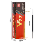 [Essential for school] AIHAO push gel pen CS pen tip 0.5MM student quick-drying correction pen red 12 GP2572 - Image 6