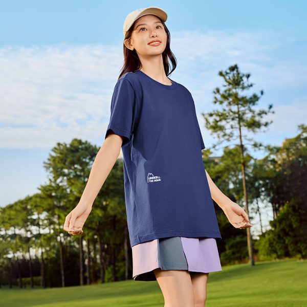 361° short-sleeved men's spring and summer pure cotton sports t-shirt loose round neck casual printed top 652519106-1