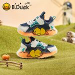 B.Duck little yellow duck children's shoes children's sports shoes boys and girls autumn wear-resistant shock-absorbing lightweight baby shoes 3901 blue rice 28