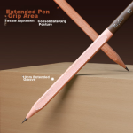 Kasimir Kasimir Second Correction Pencil Primary School Student Grip Correction Pencil Triangular Thick Rod Lengthened Grip Slot HB2B Second Correction [HB-3pcs + 2B-3pcs] *1 - Image 4
