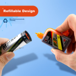 Deli thick head refillable ink marker oily big head logistics express office marker blue 10 pieces/box S552 - Image 4