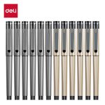 Deli 0.5 quick-drying ST head press neutral pen refill office student water pen signature pen brush pen refill S01/S08/1008/K35 suitable for black 10 pieces/bag SR3398