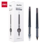 Deli (deli) warm sun quick-drying press neutral pen ink with fragrance 0.5mmST head student brush pen examination pen signature pen black 3 pieces/box SA612-3 - Image 2