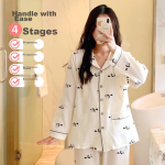 9i9 confinement clothes summer pure cotton pregnant women postpartum nursing clothes feeding cardigan pajamas home clothes suit panda XLA14 - Image 6