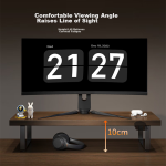 ATSCORE monitor heightening stand computer stand heightening stand monitor stand desktop computer desk stand notebook stand desktop base walnut brown - Image 5
