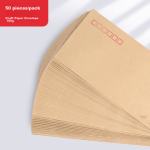 Jinlongxing No. 5 kraft paper envelope post office standard envelope bag invoice receipt document bag information bag office supplies letter paper invoice salary bag envelope bag 100 pieces/pack 8286 - Image 6