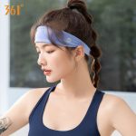 361° Yoga Headband Women's Running Sports Sweat Absorbent Antiperspirant Belt Anti-Sweat Fitness Headband Headband Hair Sweat Guide Belt - Image 3