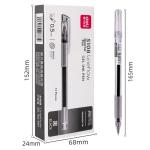 Deli (deli) smooth MUJI style neutral pen 0.5mm enhanced needle pen head student neutral pen brush pen ins cold style black 12 pieces/box S108 - Image 6